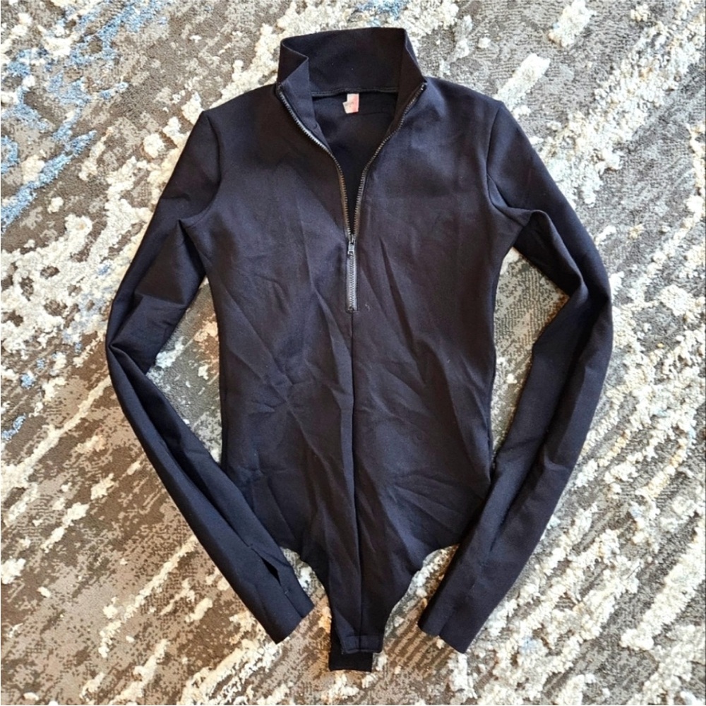 Commando seamless quarter zip long sleeve bodysuit